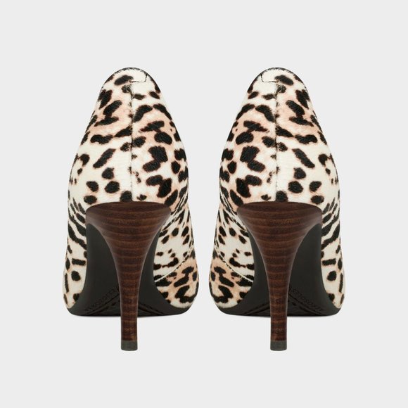 NEW Genuine Calf Hair Leopard Pumps Size 8 - Picture 4 of 8